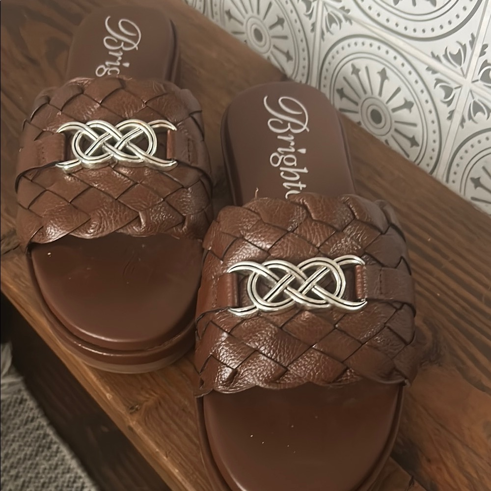 Brighton Women's Brown Slide Sandals - Picture 6 of 6